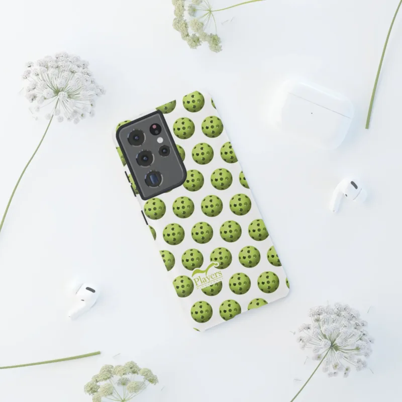 Pickleball Pattern Phone Cover (on White)