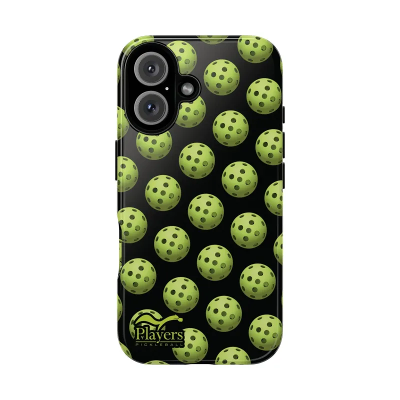 Pickleball Pattern Phone Cover (on Black)