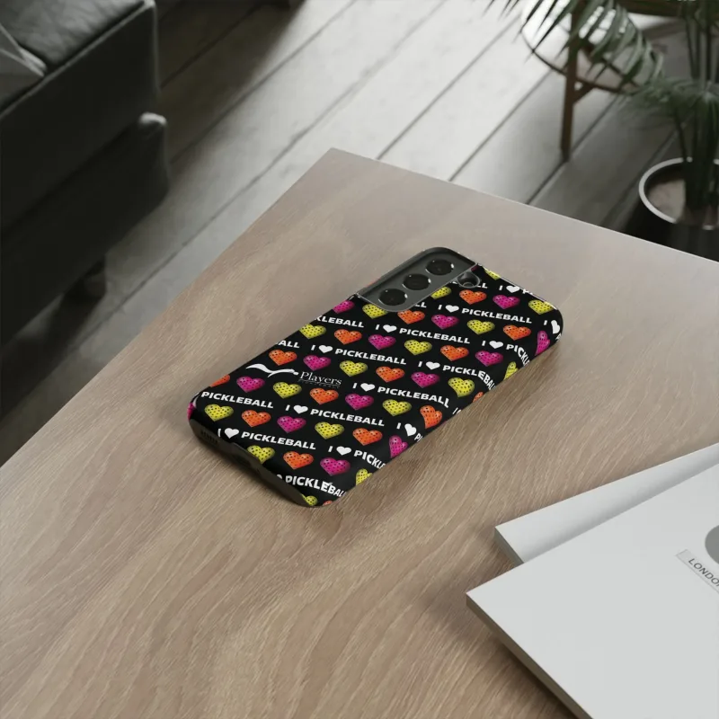 I Heart Pickleball Pattern Phone Cover