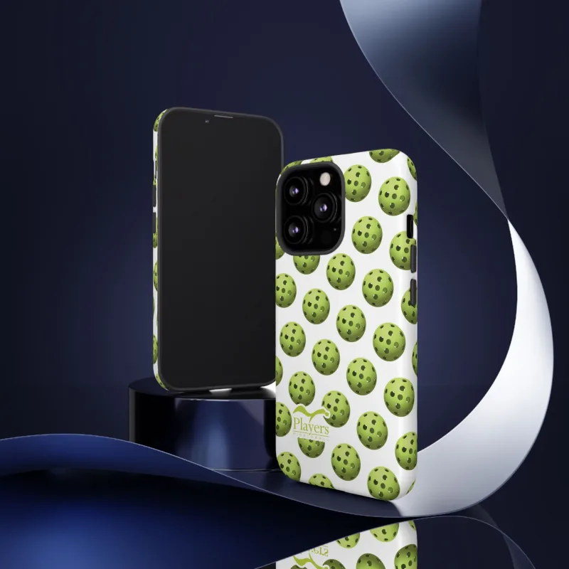 Pickleball Pattern Phone Cover (on White)