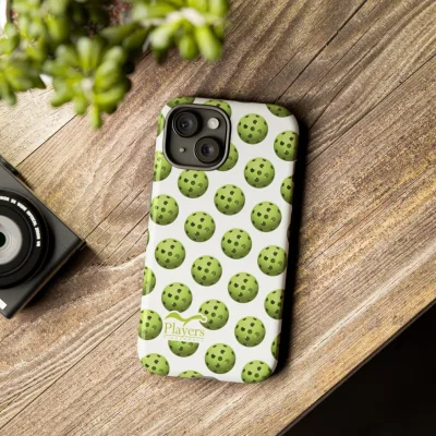 Pickleball Pattern Phone Cover (on White)