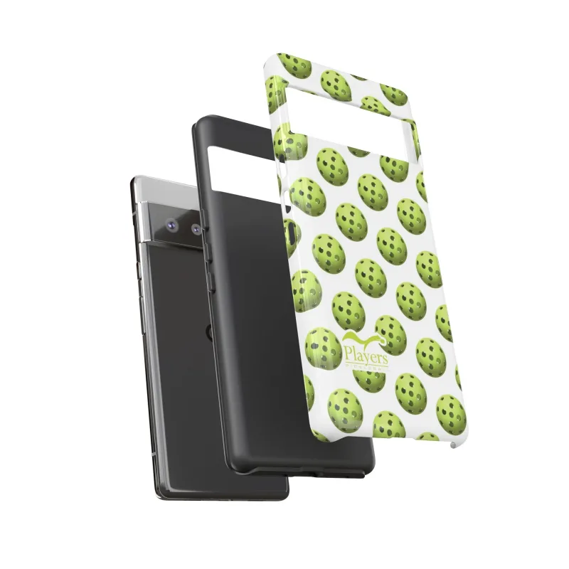 Pickleball Pattern Phone Cover (on White)
