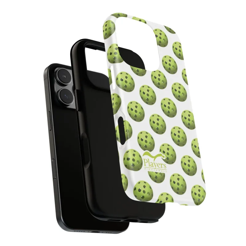 Pickleball Pattern Phone Cover (on White)