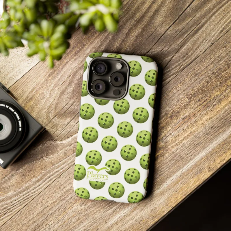 Pickleball Pattern Phone Cover (on White)
