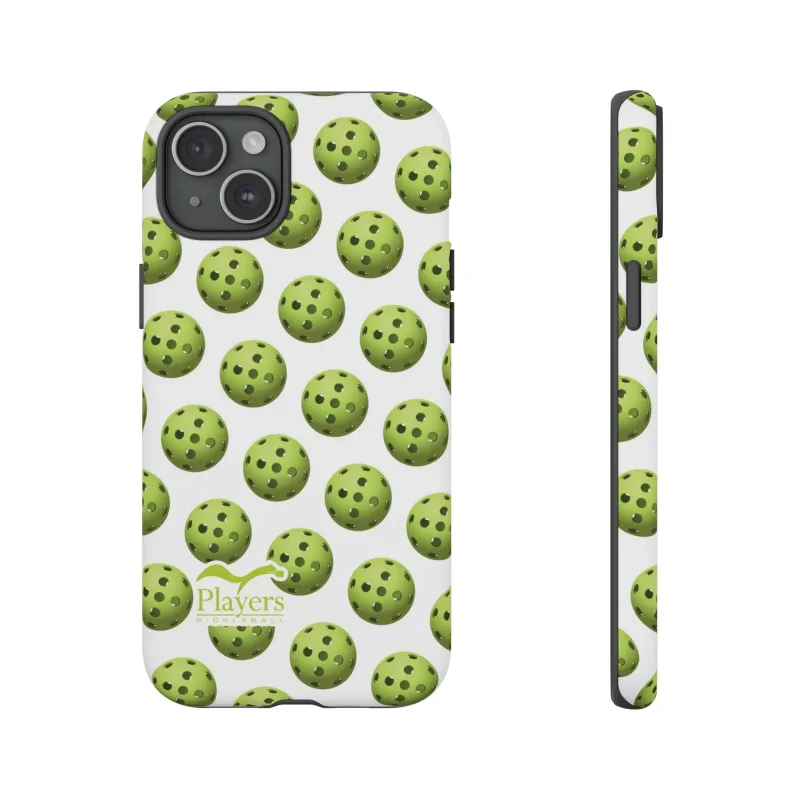 Pickleball Pattern Phone Cover (on White)